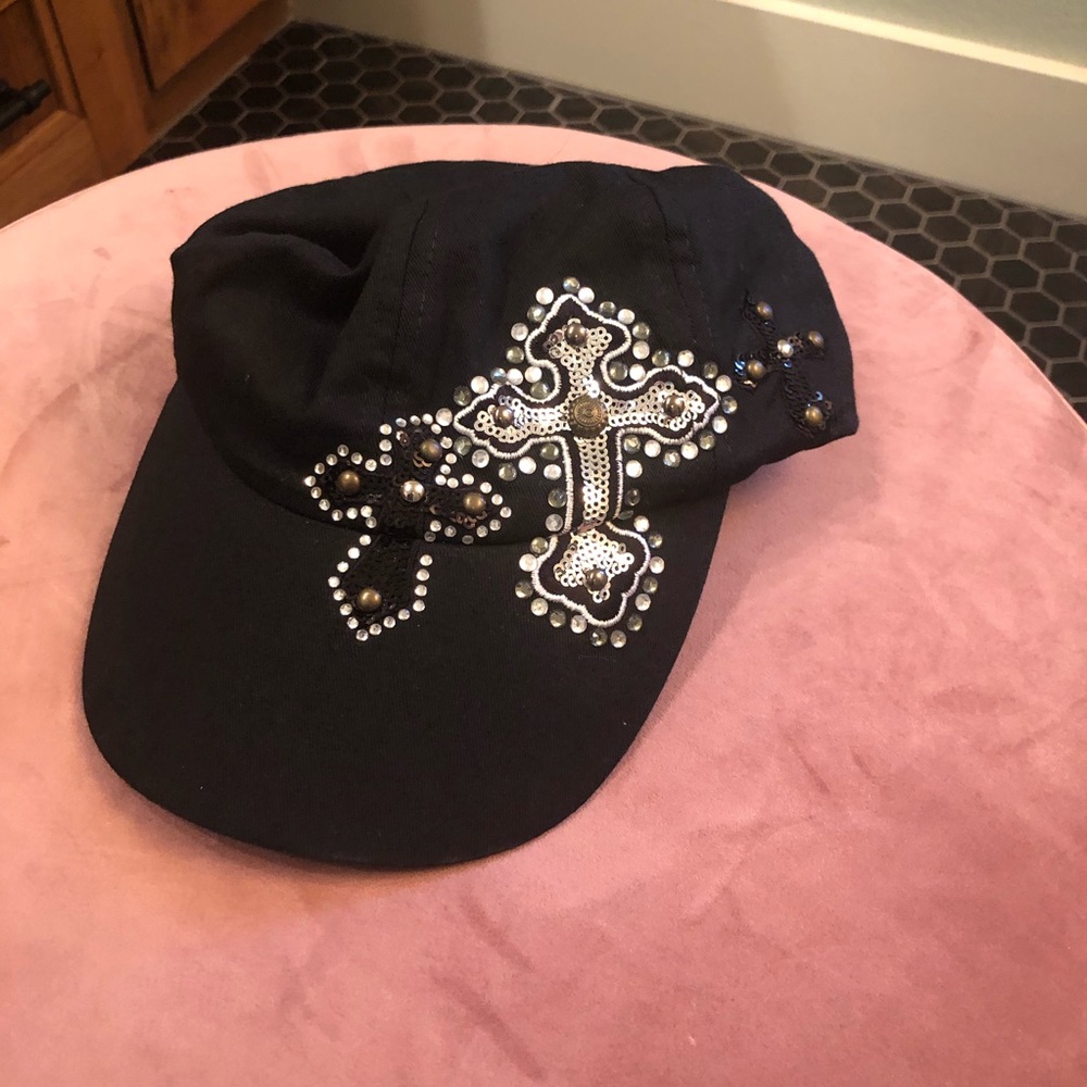 Black Crosses Adjustable Cap